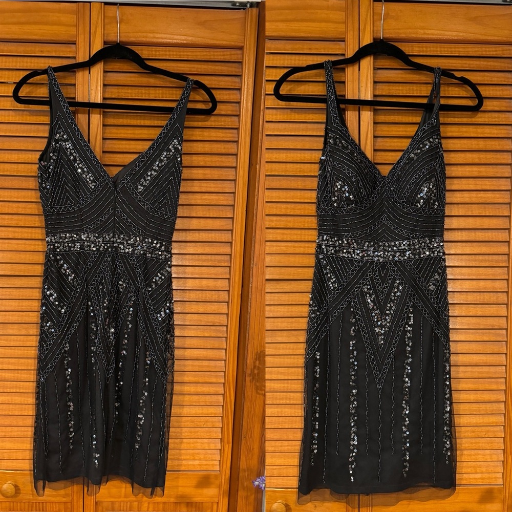 Evening beaded mini dress